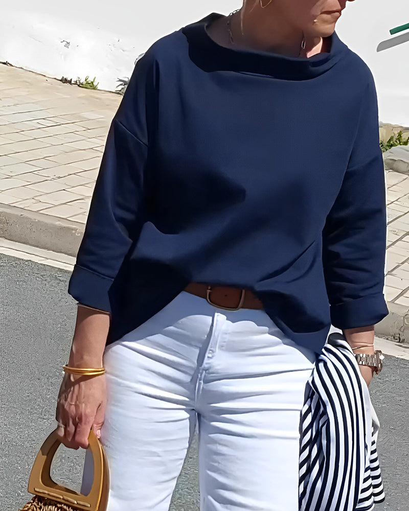 Alessia | Effen Kleur Sweatshirt