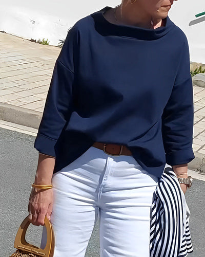 Alessia | Effen Kleur Sweatshirt