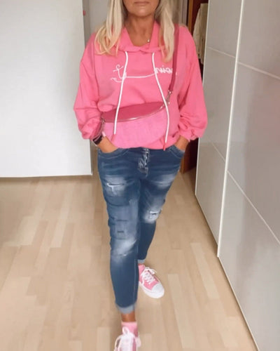 Losse hoodie met anker