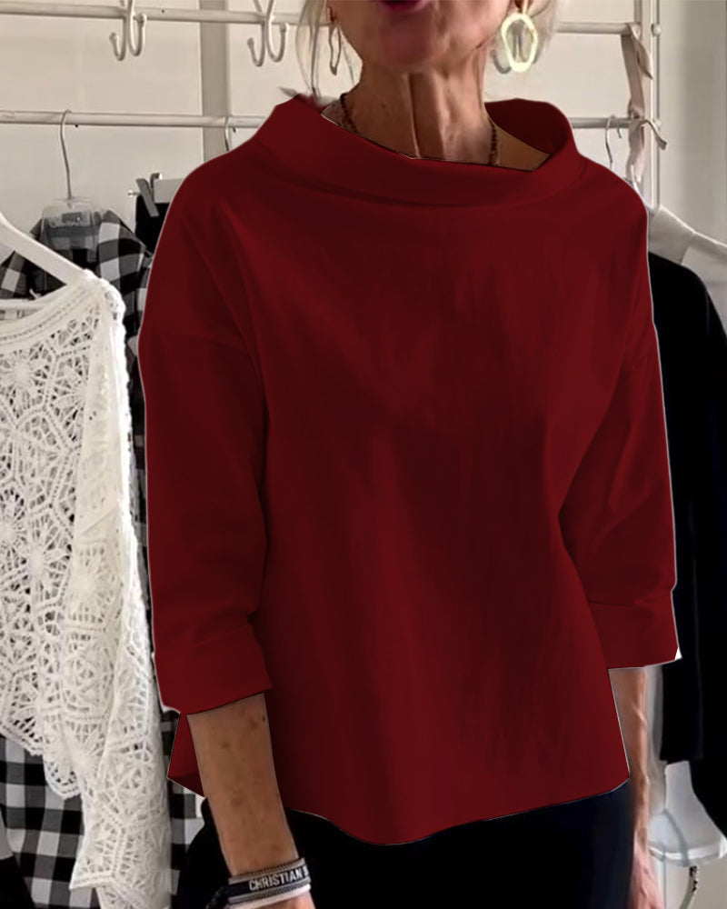 Alessia | Effen Kleur Sweatshirt