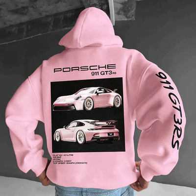 Variant image for Zwarte Hoodie Heren – Oversized Katoenmix met Uniek Motief-1