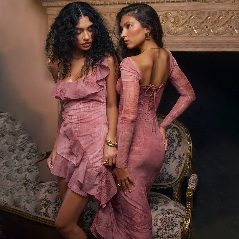 Lara | Elegant Roze Damesjurk