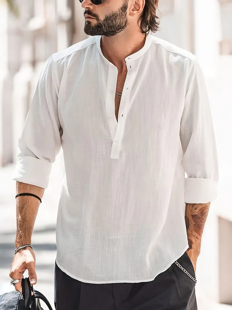 Variant image for Hugo Heren Linnen Shirt – Ademend, Klassiek Ontwerp, Casual-34