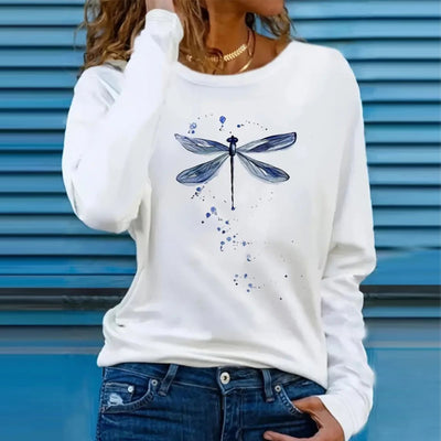 Olivia | Comfy top met lange mouwen en ronde hals