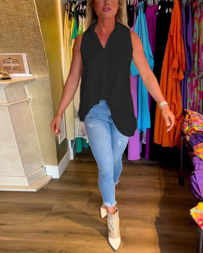 Debby™ | Geplooid mouwloos topje