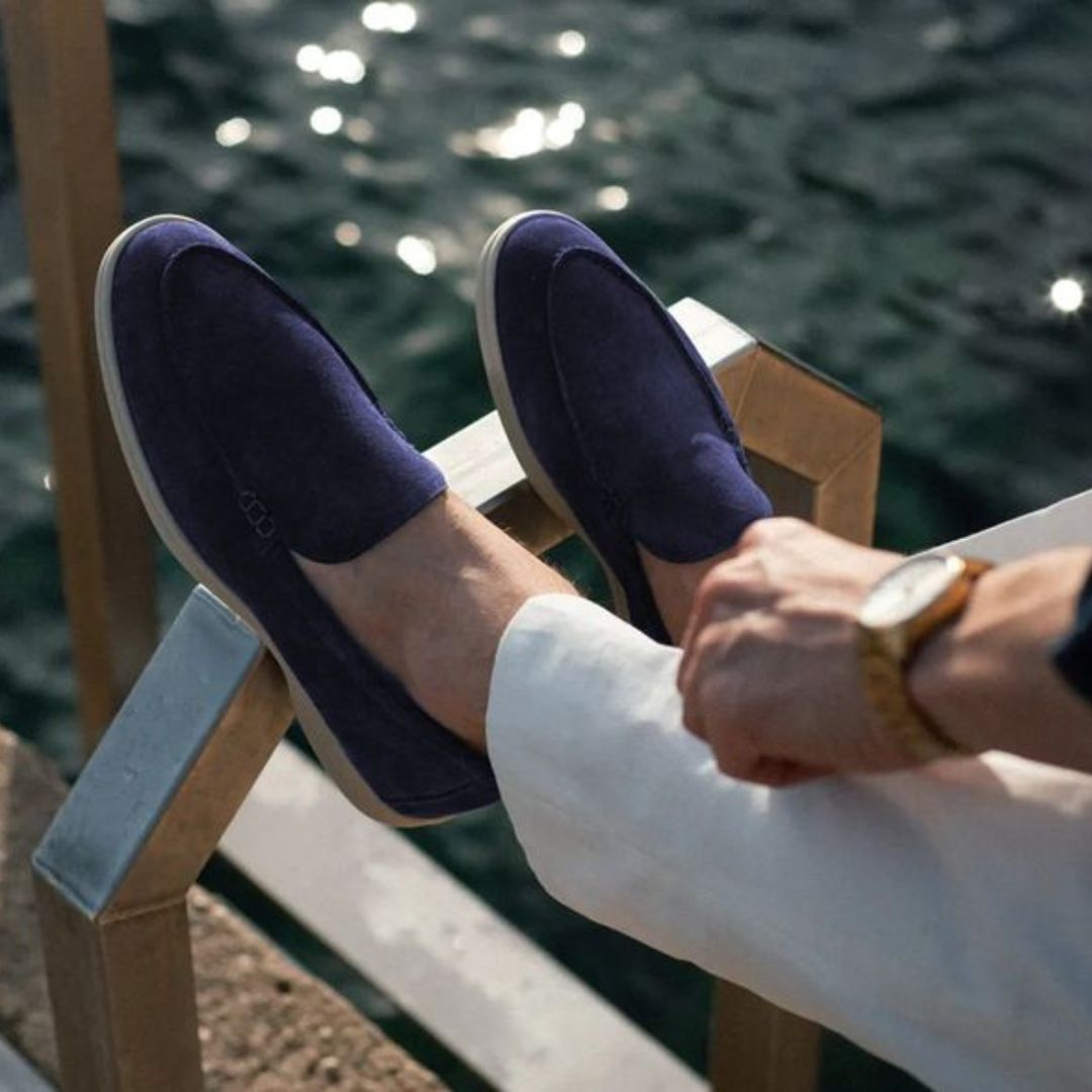 George | Zwarte Loafers voor Mannen van Hoogwaardig Suède 3