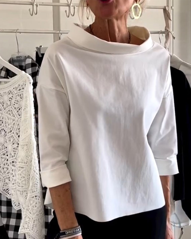 Alessia | Effen Kleur Sweatshirt