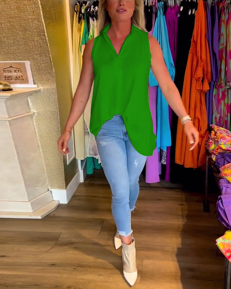 Debby™ | Geplooid mouwloos topje