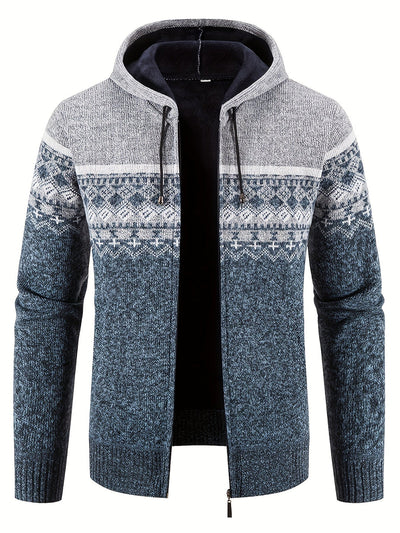 SAMUEL | WARME HOODIE MET ZIJZAKKEN
