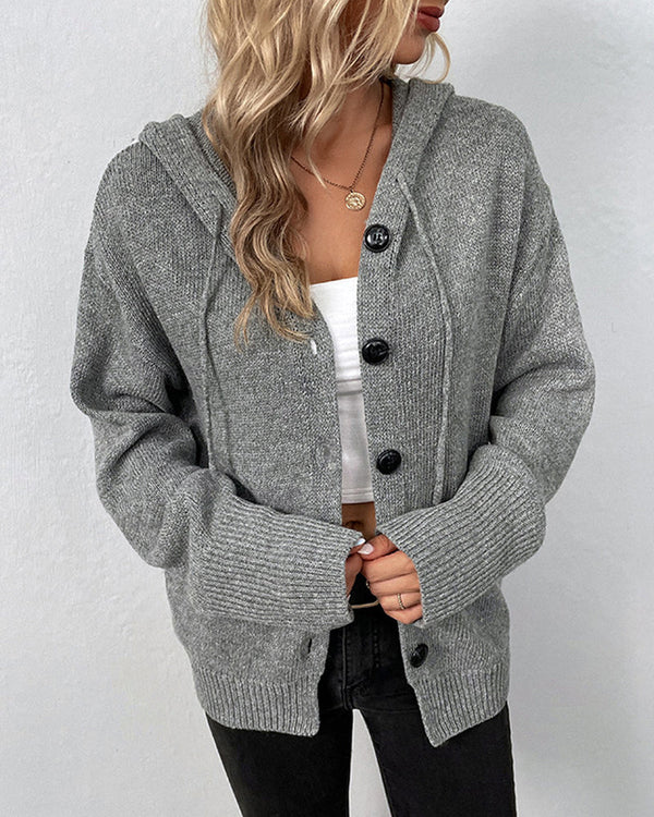 Effen vest met capuchon