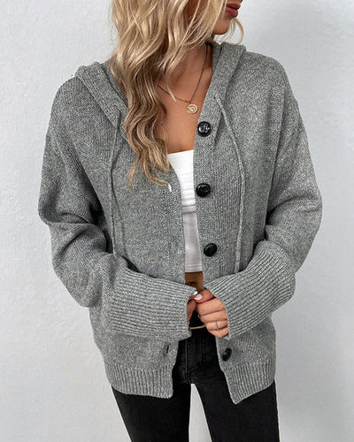 Effen vest met capuchon