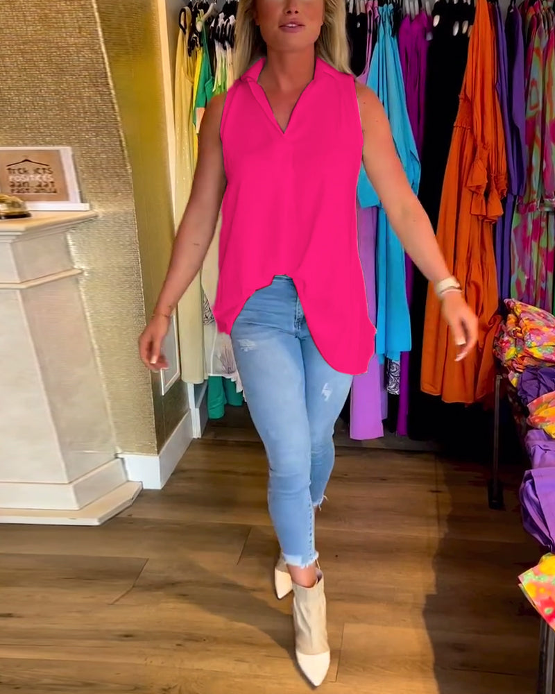 Debby™ | Geplooid mouwloos topje