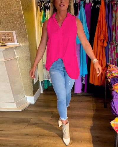 Debby™ | Geplooid mouwloos topje