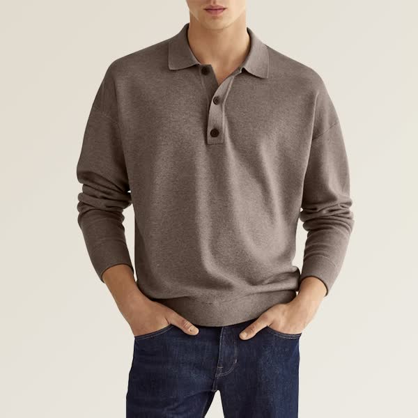 YARN | Casual herenpolo met lange mouwen
