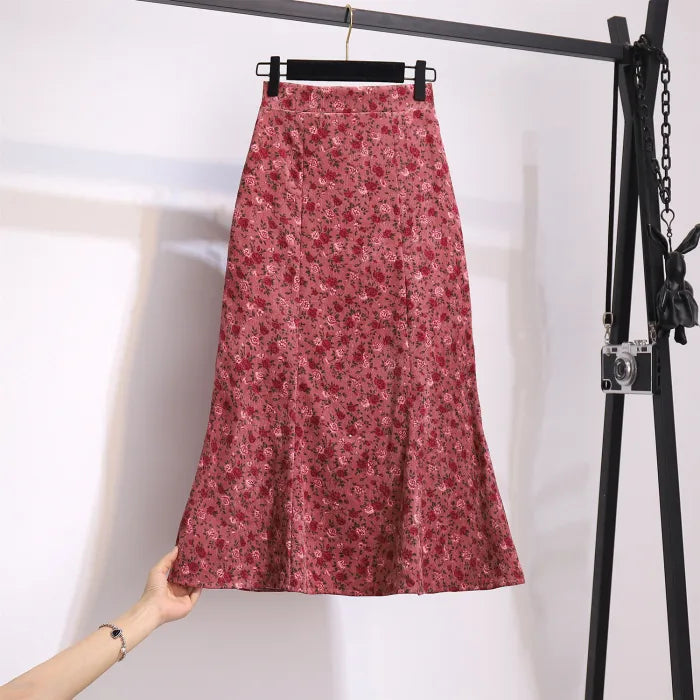 Pamela | ribfluwelen rok
