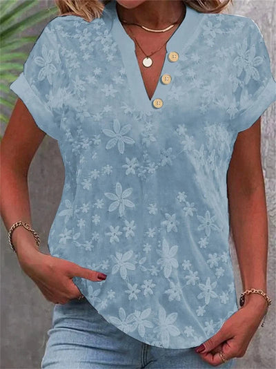 Fanny | Bloemenblouse met V-hals