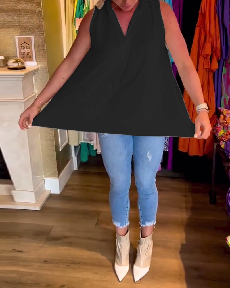 Debby™ | Geplooid mouwloos topje