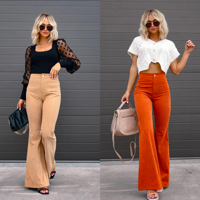 Rihanna | Flared broek met ronde pasvorm