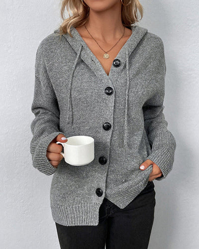 Effen vest met capuchon
