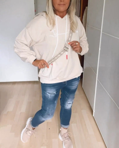 Losse hoodie met anker