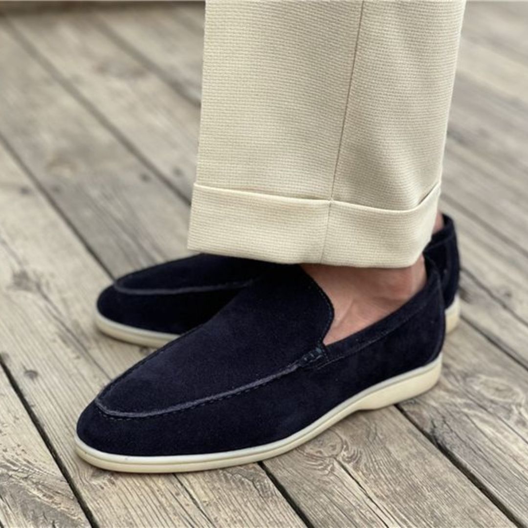George | Zwarte Loafers voor Mannen van Hoogwaardig Suède 4