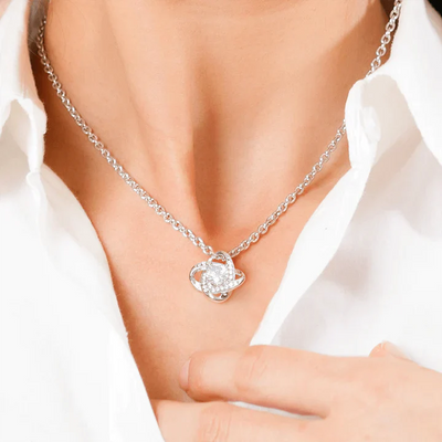 Eeuwige Bloem | Symbolisch Hart Met 14K Ketting Voor Je Geliefde