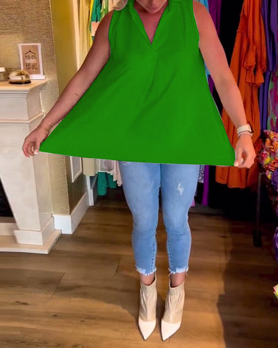 Debby™ | Geplooid mouwloos topje