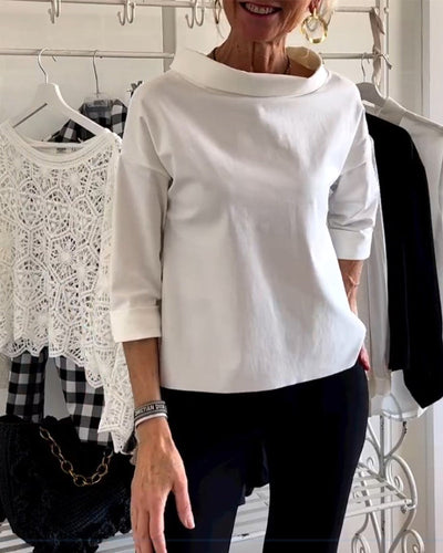 Alessia | Effen Kleur Sweatshirt