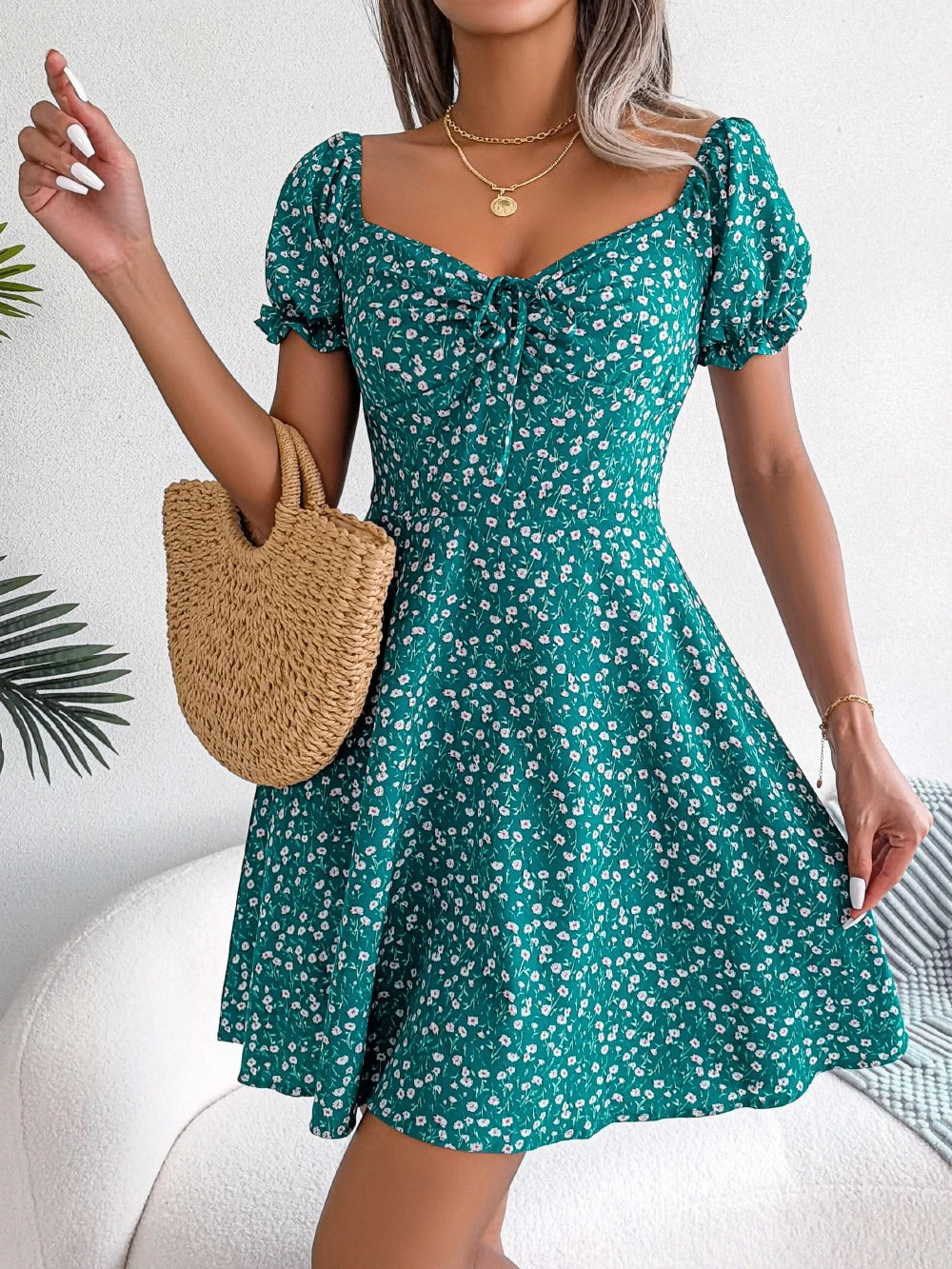 Bonita | Casual Jurk met Korte Mouwen