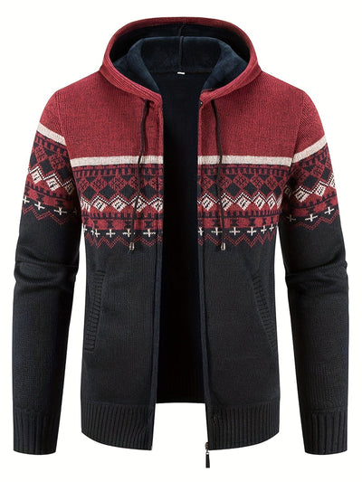 SAMUEL | WARME HOODIE MET ZIJZAKKEN