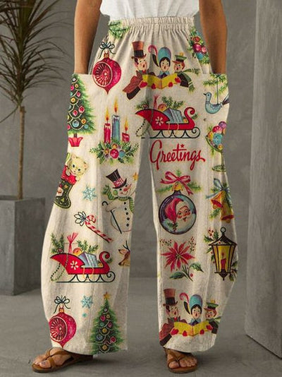 Faith | Casual Broek met Kerstprint