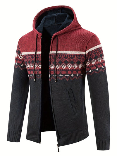 SAMUEL | WARME HOODIE MET ZIJZAKKEN