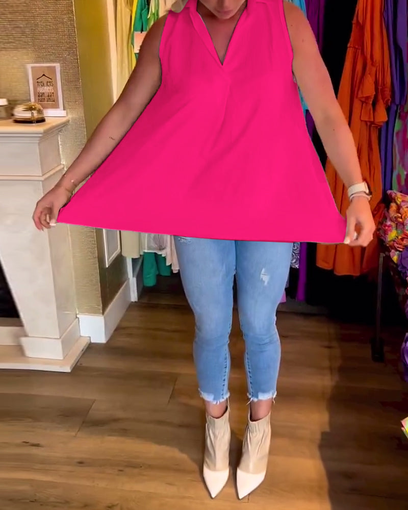 Debby™ | Geplooid mouwloos topje