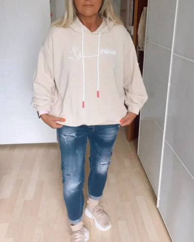 Losse hoodie met anker