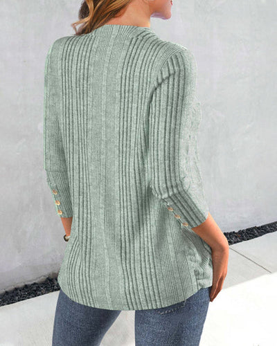 Casey | effen groene blouse