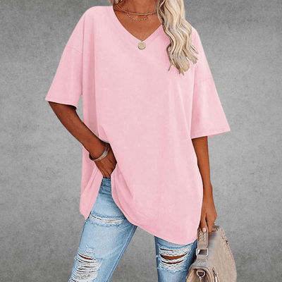 T-shirt - Casual V-Hals Korte Mouwen-5