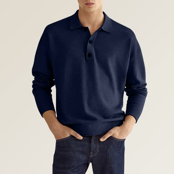 YARN | Casual herenpolo met lange mouwen