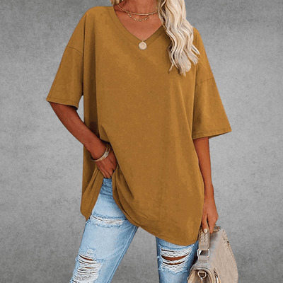 Variant image for T-shirt - Casual V-Hals Korte Mouwen-36