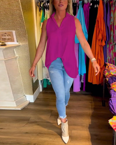 Debby™ | Geplooid mouwloos topje