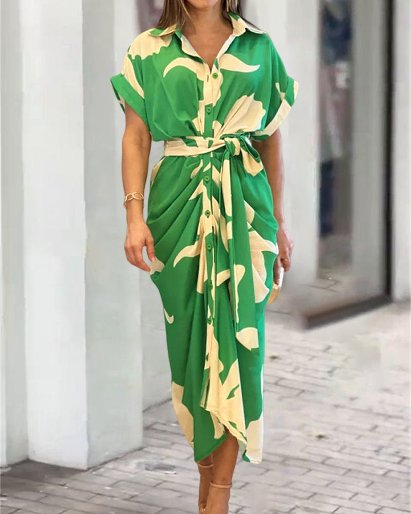 Dayna | Jurk met kunstprint