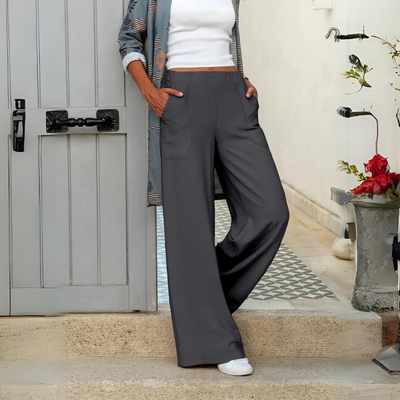 Maile | Casual broek met hoge taille