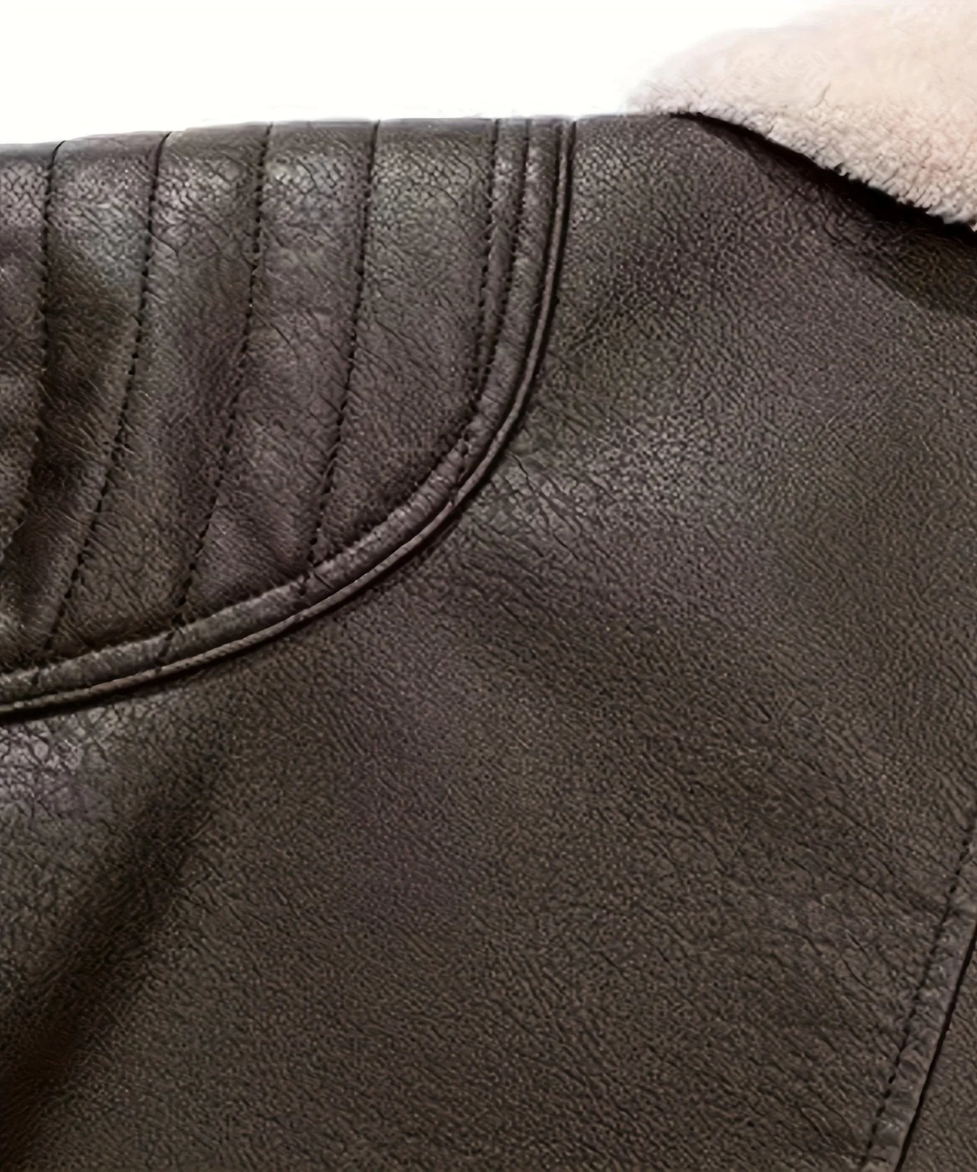 Addison | Fleece leren jas