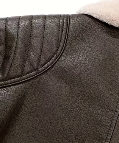 Addison | Fleece leren jas