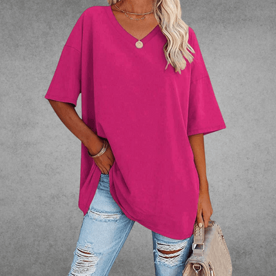 T-shirt - Casual V-Hals Korte Mouwen-4