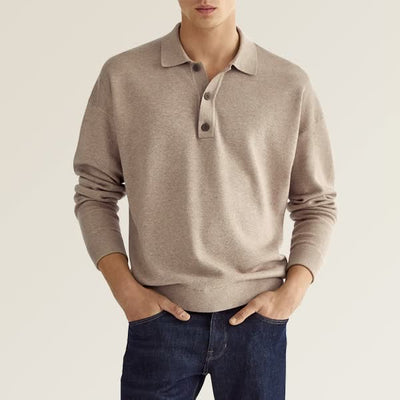 YARN | Casual herenpolo met lange mouwen