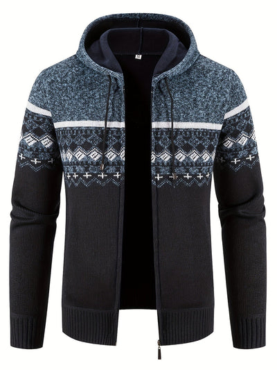 SAMUEL | WARME HOODIE MET ZIJZAKKEN