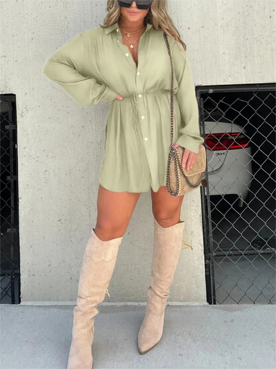 Selvi | Trendy satijnen romperjurk