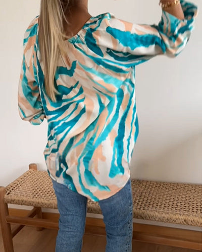 CÉLESTE | CASUAL BLOUSE MET TREKKOORD