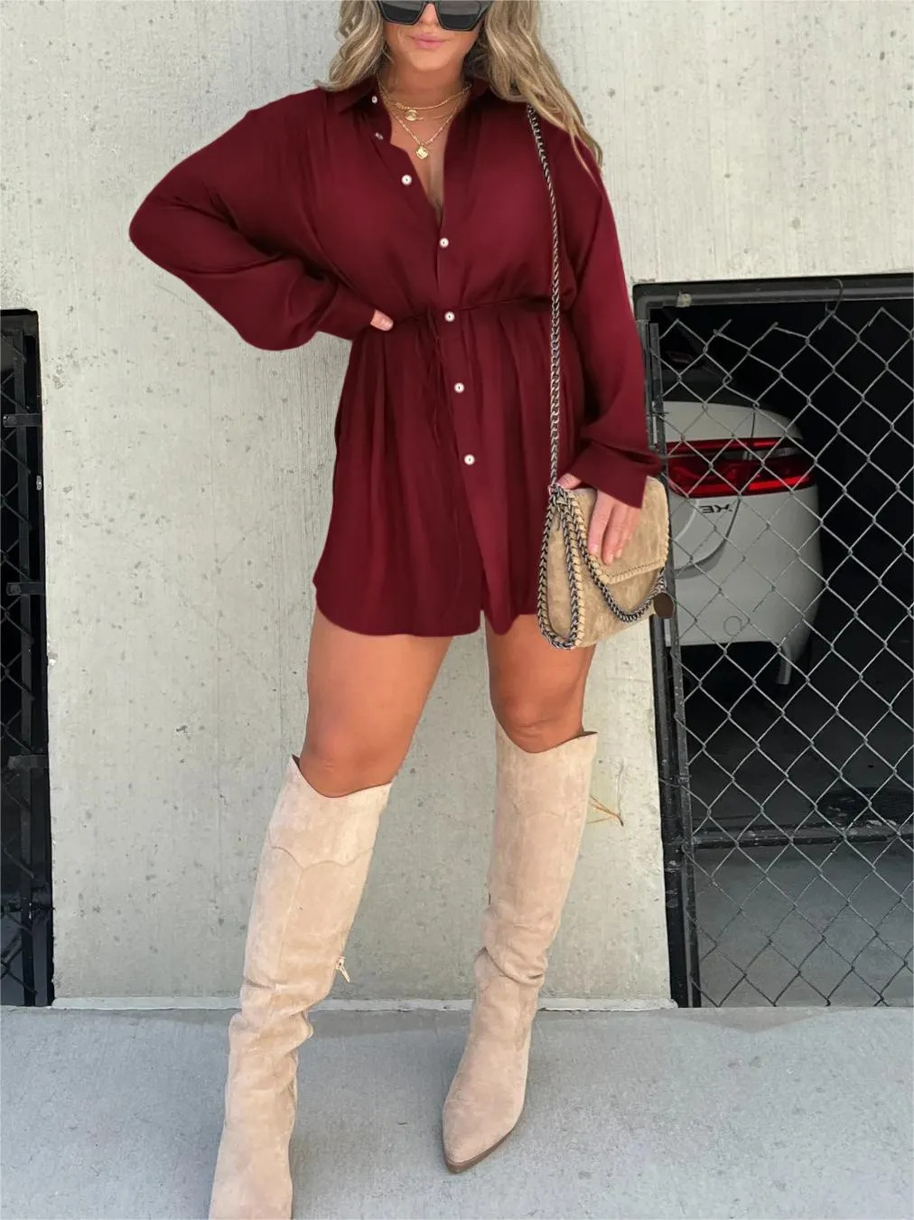 Selvi | Trendy satijnen romperjurk
