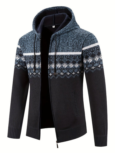 SAMUEL | WARME HOODIE MET ZIJZAKKEN